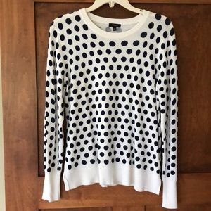 Navy polka dot sweater